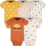 Gerber Unisex Baby 5-Pack Short Sleeve Variety Onesies Bodysuits Southwest Newborn
